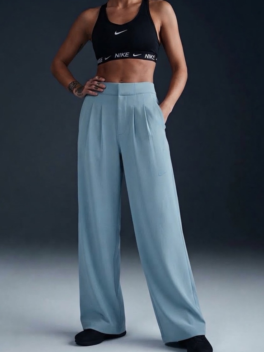 Nike Bliss Women's Dri-FIT Trousers size XS wide leg soft and comfort